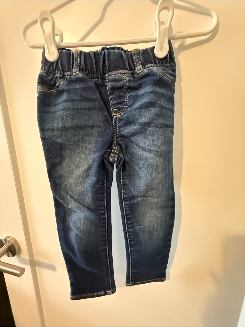 Toddler Elastic-Waist Blue Denim Jeans